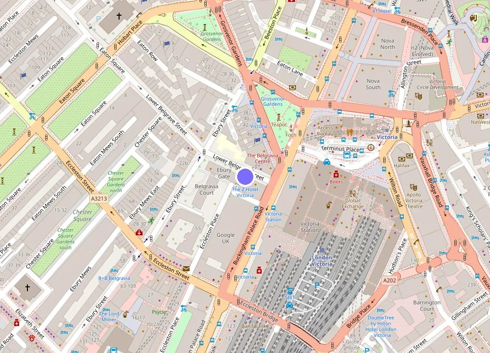 Map: The Z Hotel Victoria
